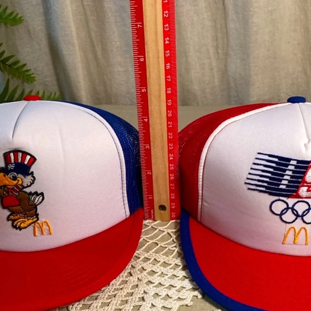 Vintage USA 1984 Olympics Trucker Hats McDonald’s Taiwan ROC NOS - Picture 11 of 14